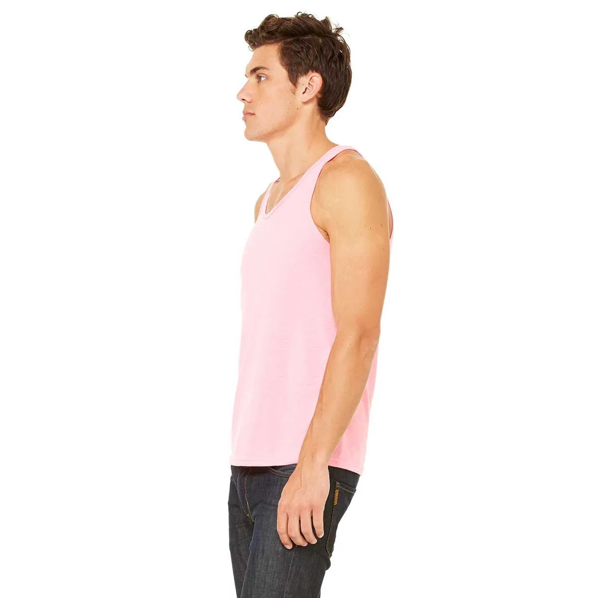 Bella   Canvas Unisex Neon Pink Jersey Tank