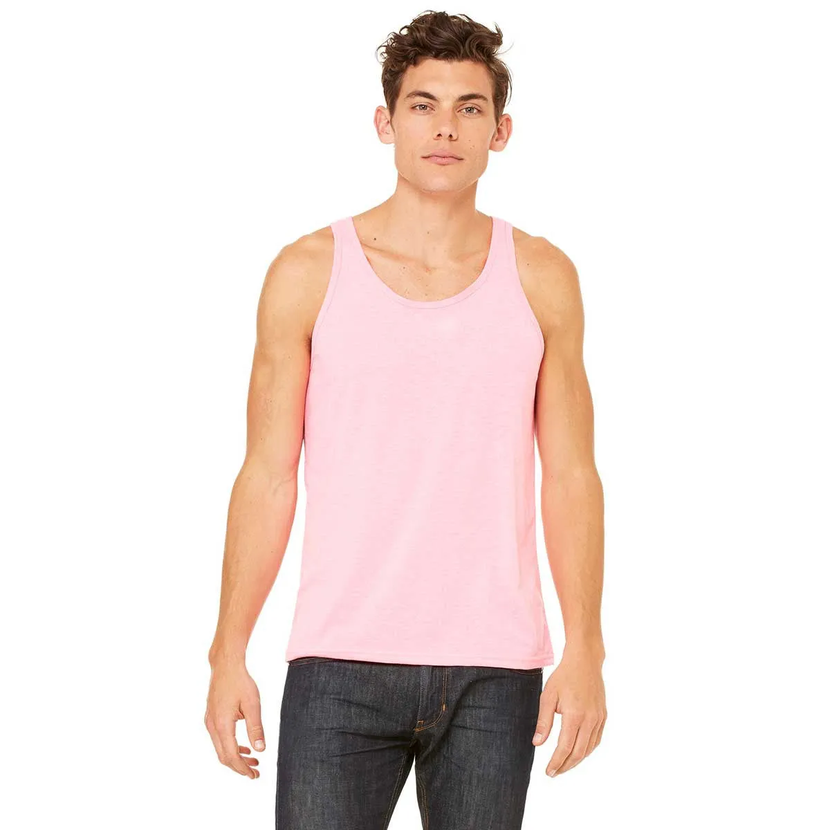 Bella   Canvas Unisex Neon Pink Jersey Tank