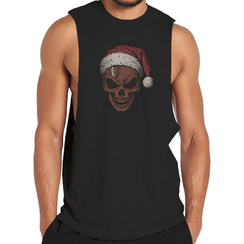 Christmas Football Skull Tank
