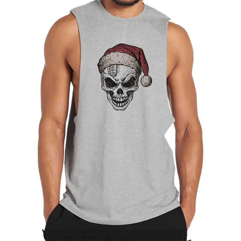 Christmas Football Skull Tank