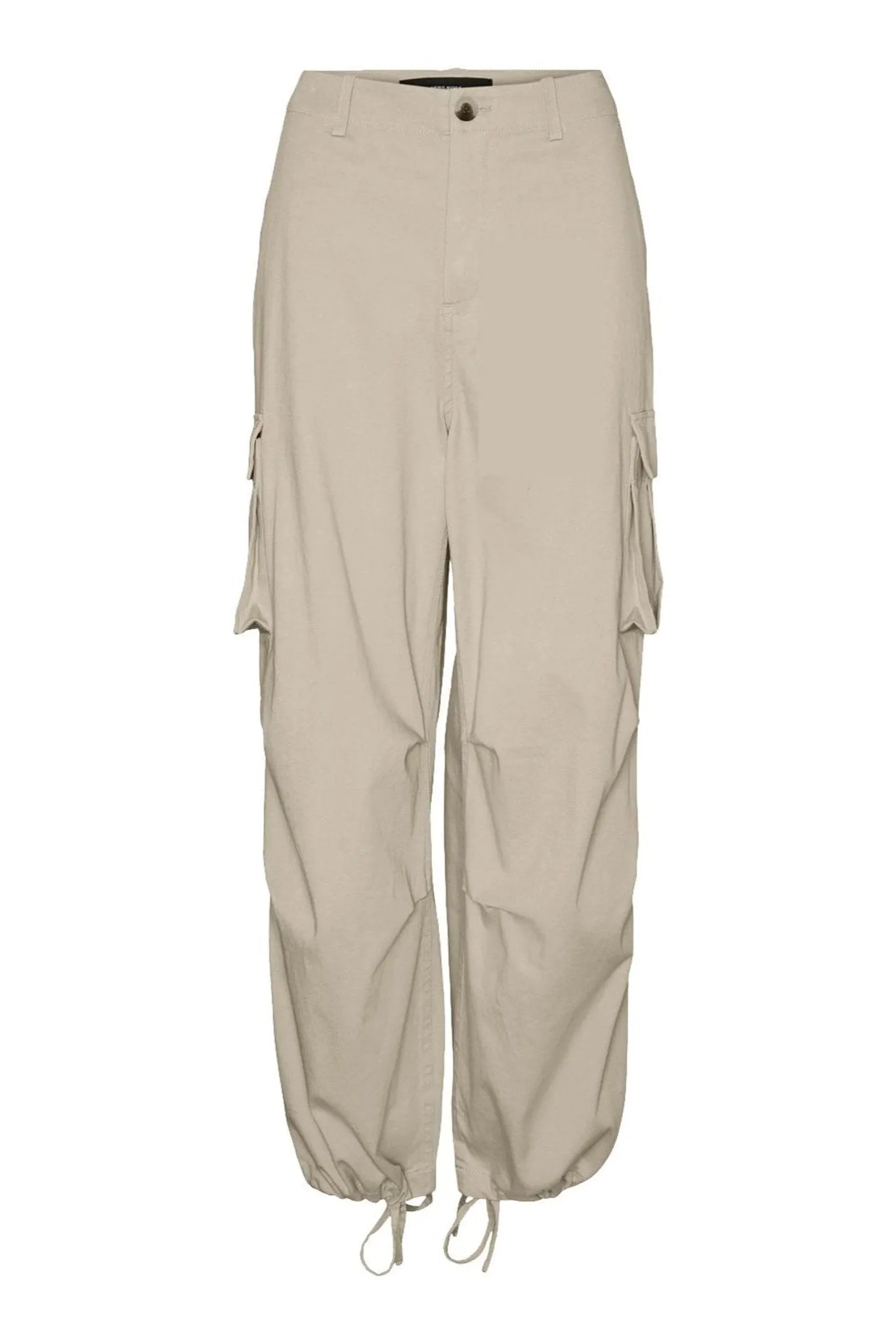 Emili Baggy Cargo Bukser - Oyster Gray