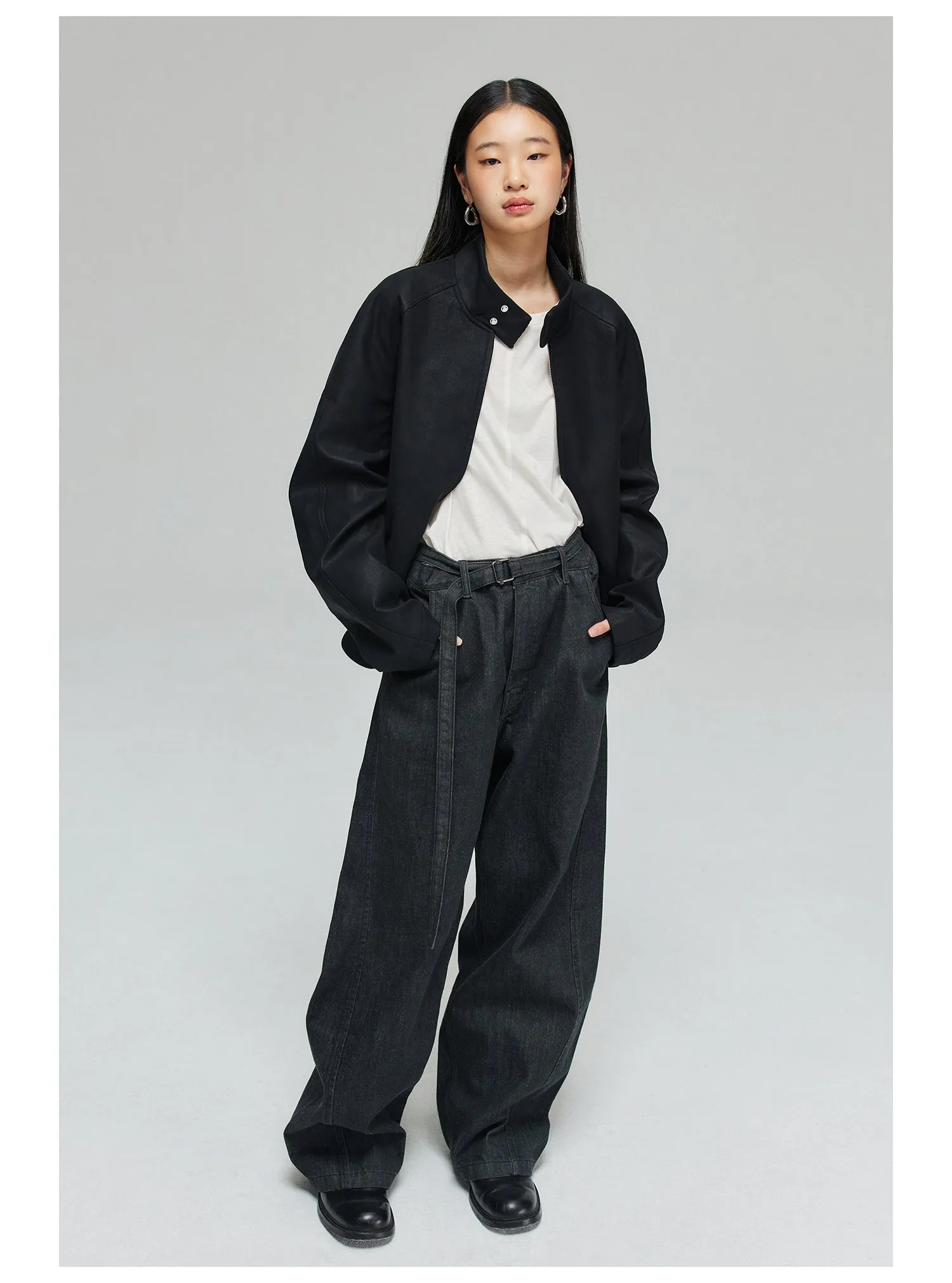 Pure Cotton Wide Leg Jeans
