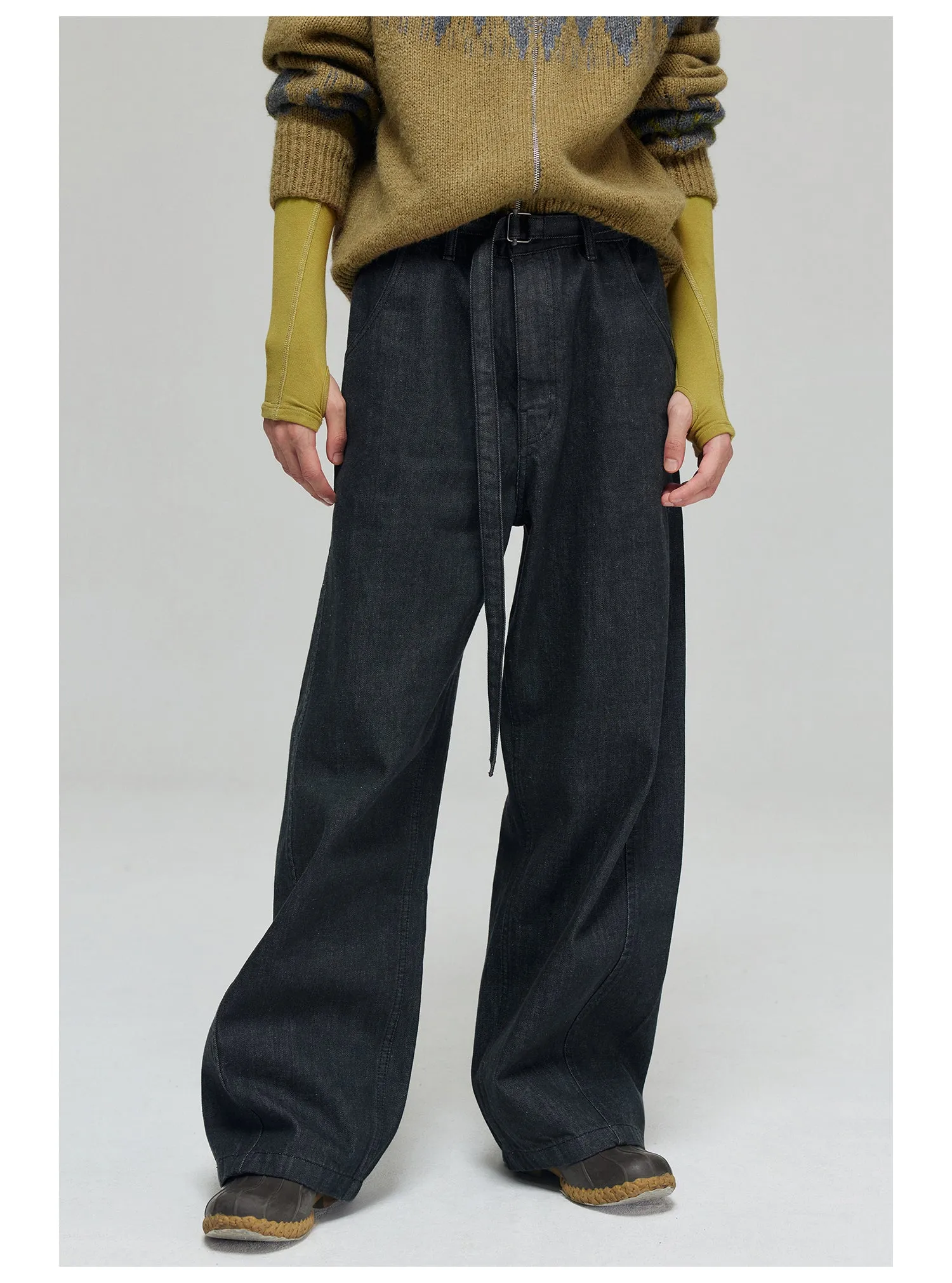 Pure Cotton Wide Leg Jeans
