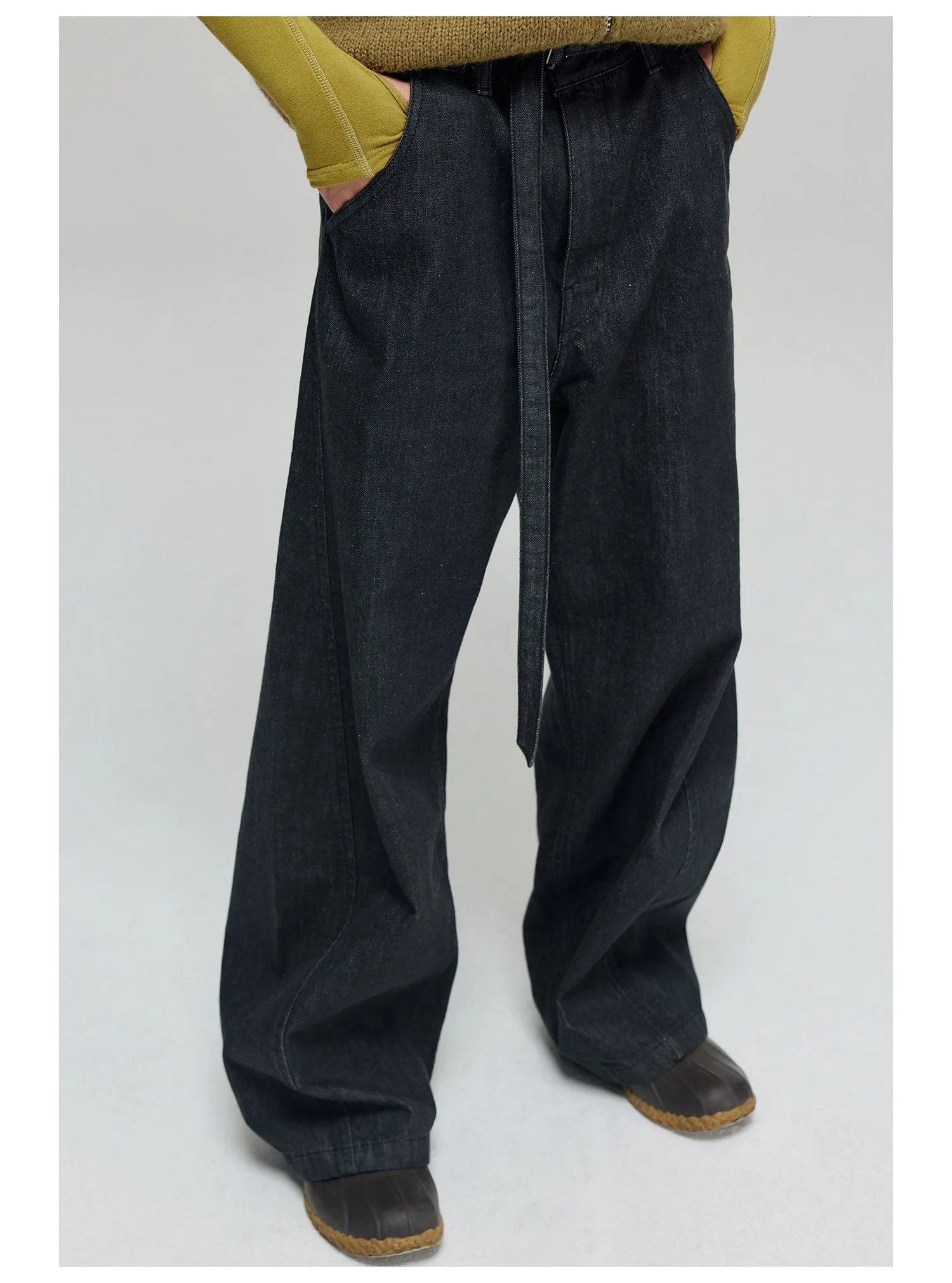 Pure Cotton Wide Leg Jeans