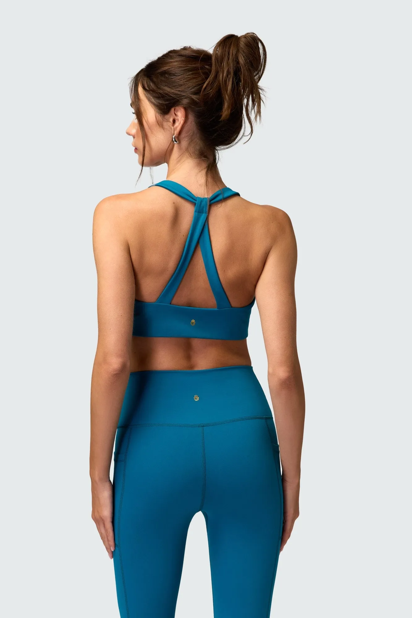 Spiritual Gangster Sol V-Neck Bra - Dark Turquoise