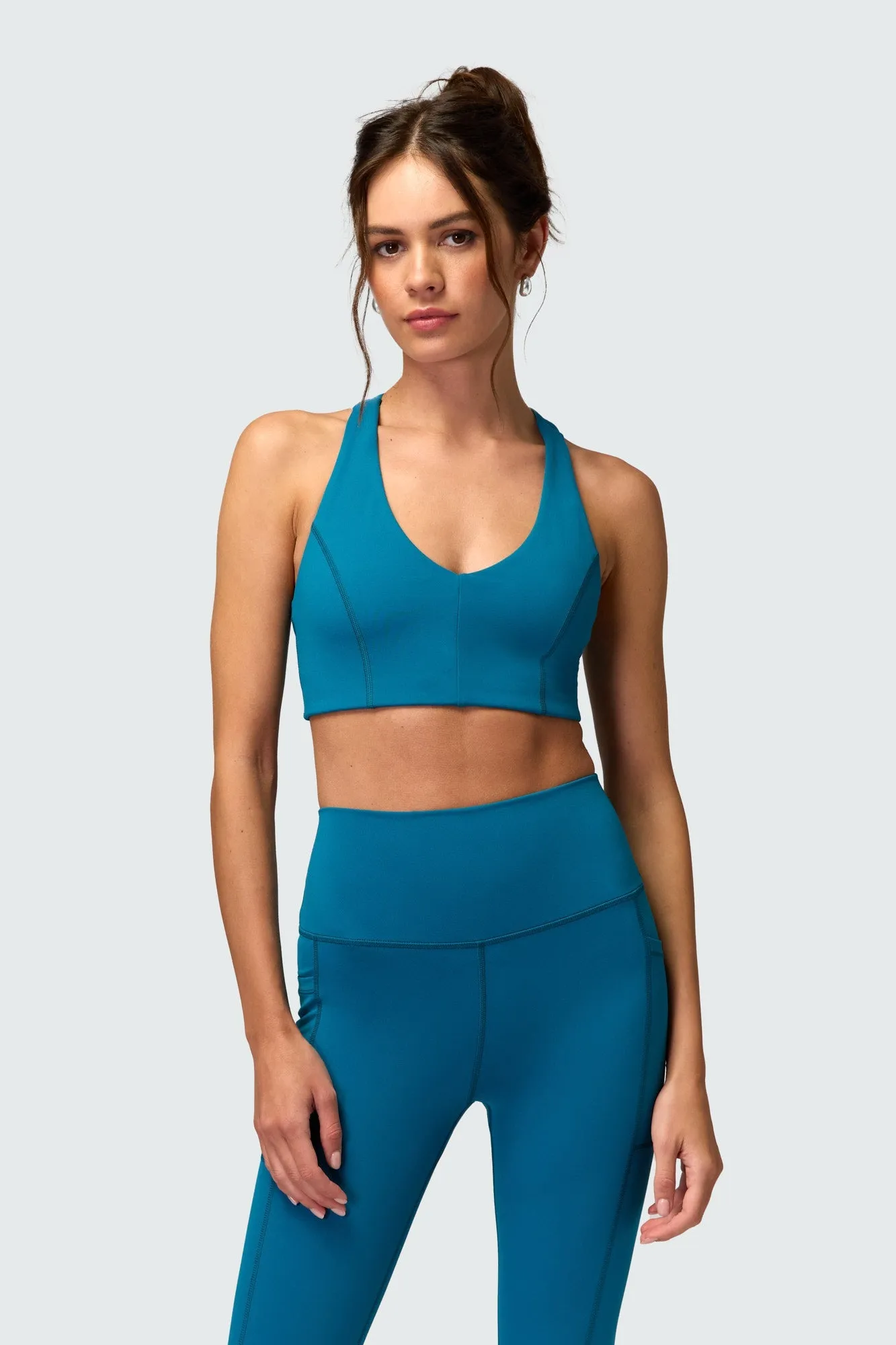 Spiritual Gangster Sol V-Neck Bra - Dark Turquoise