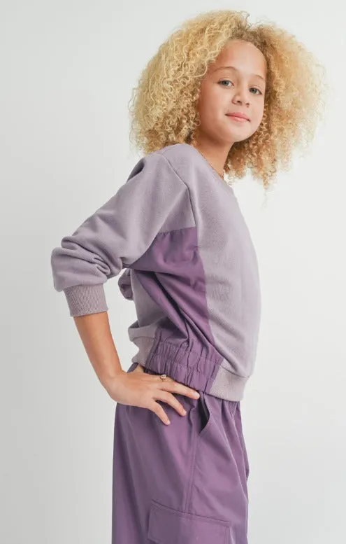 Vita Crewneck with Nylon Panels || Sadie & Sage