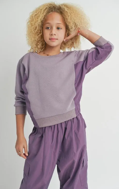 Vita Crewneck with Nylon Panels || Sadie & Sage