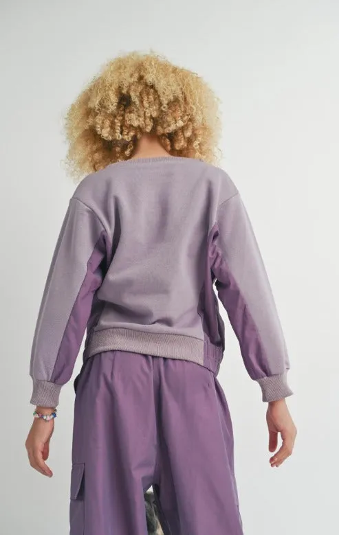 Vita Crewneck with Nylon Panels || Sadie & Sage